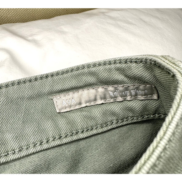 Dear John Ava Denim Shorts Olive Green Size 27 EXCELLENT CONDITION - Picture 5 of 11